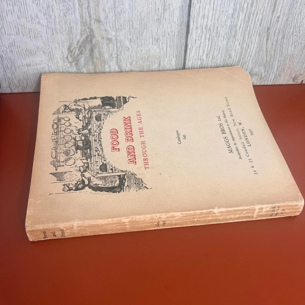 1937 Maggs Bros Ltd Catalogue 645 Food‎ and Drink Through the Ages Vintage Book